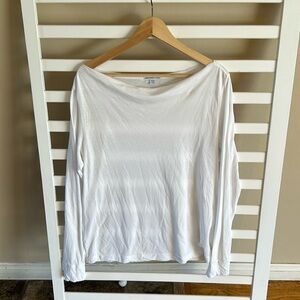 James Perse Los Angeles White Long Sleeve Blouse Size 1